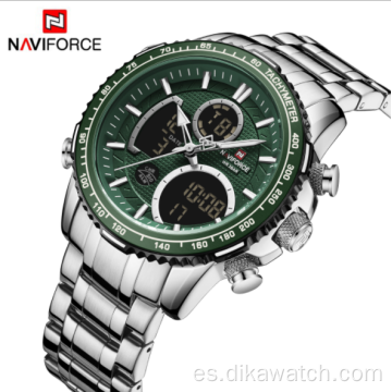 NAVIFORCE 9182 Reloj multifuncional de moda con doble pantalla